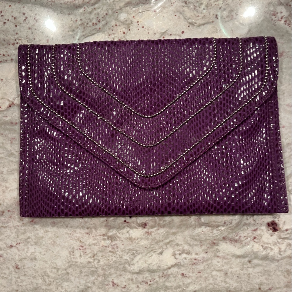 Jennifer Lopez Purple Textured Clutch